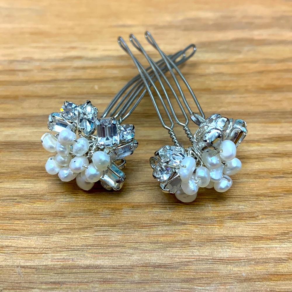 Swarovski Pearl and Crystal Hair Pins